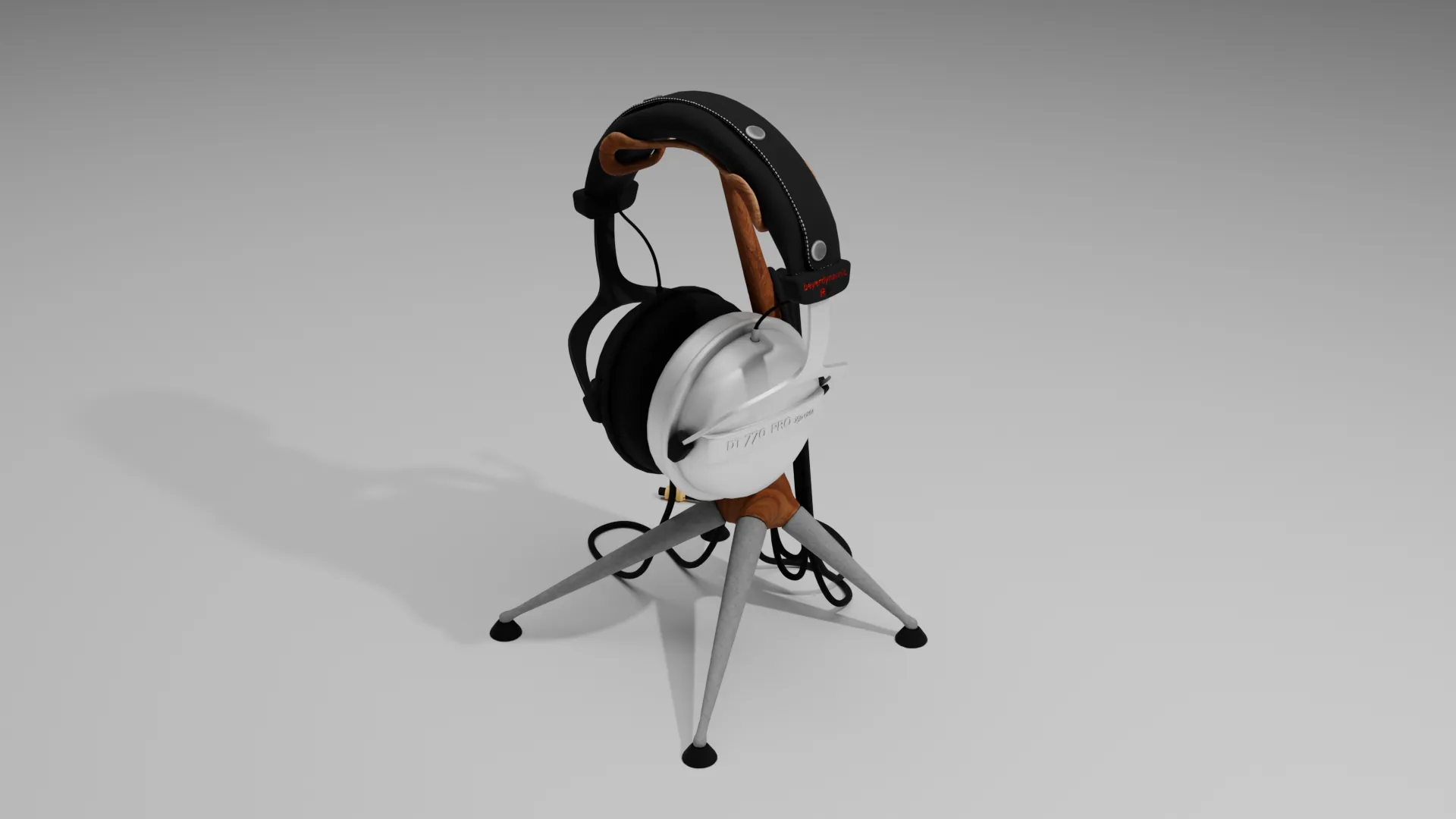 Blender headphone stand render