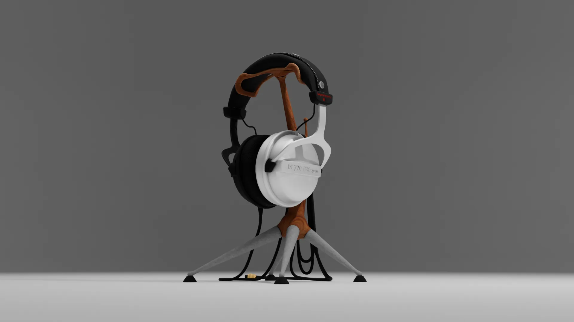 Headphone stand render angle two