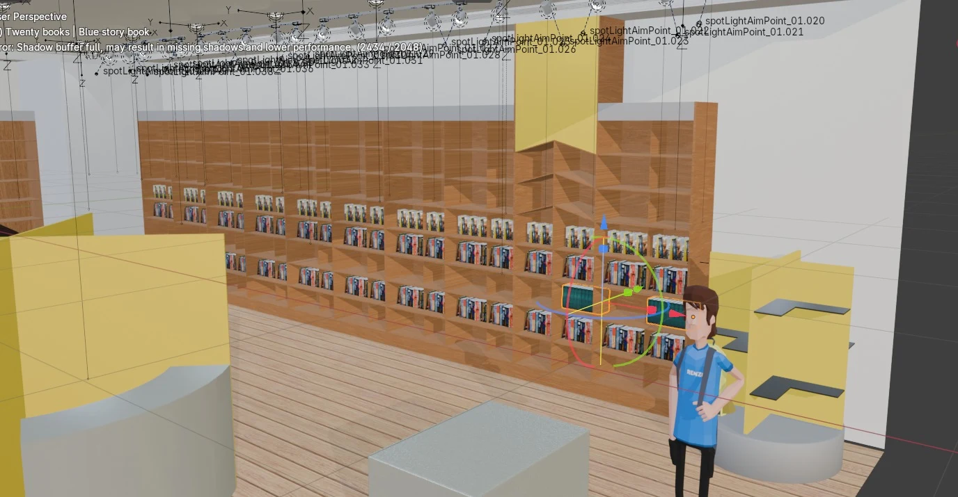 Blender work in progress · fixture and shelving study