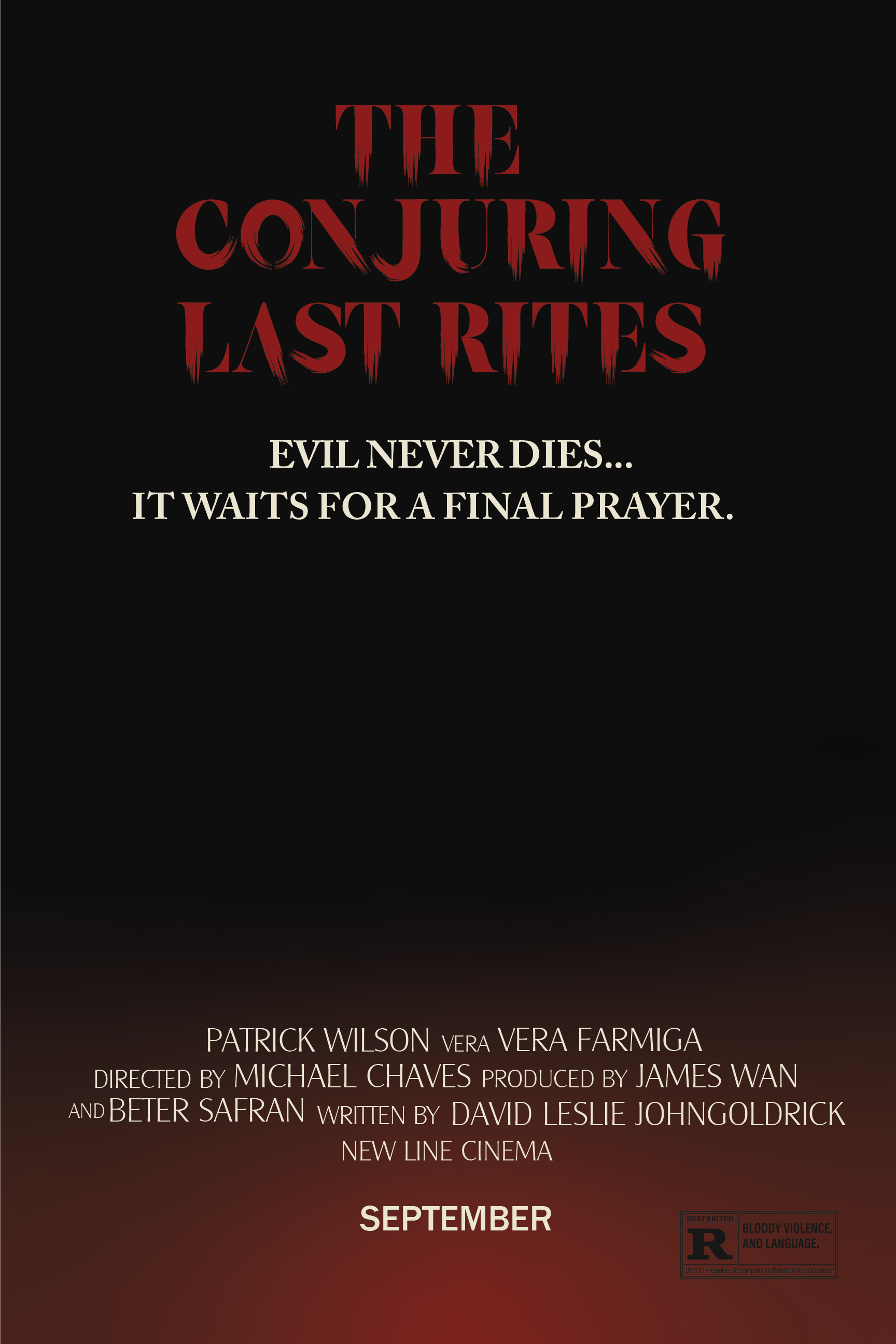 The Conjuring typography poster